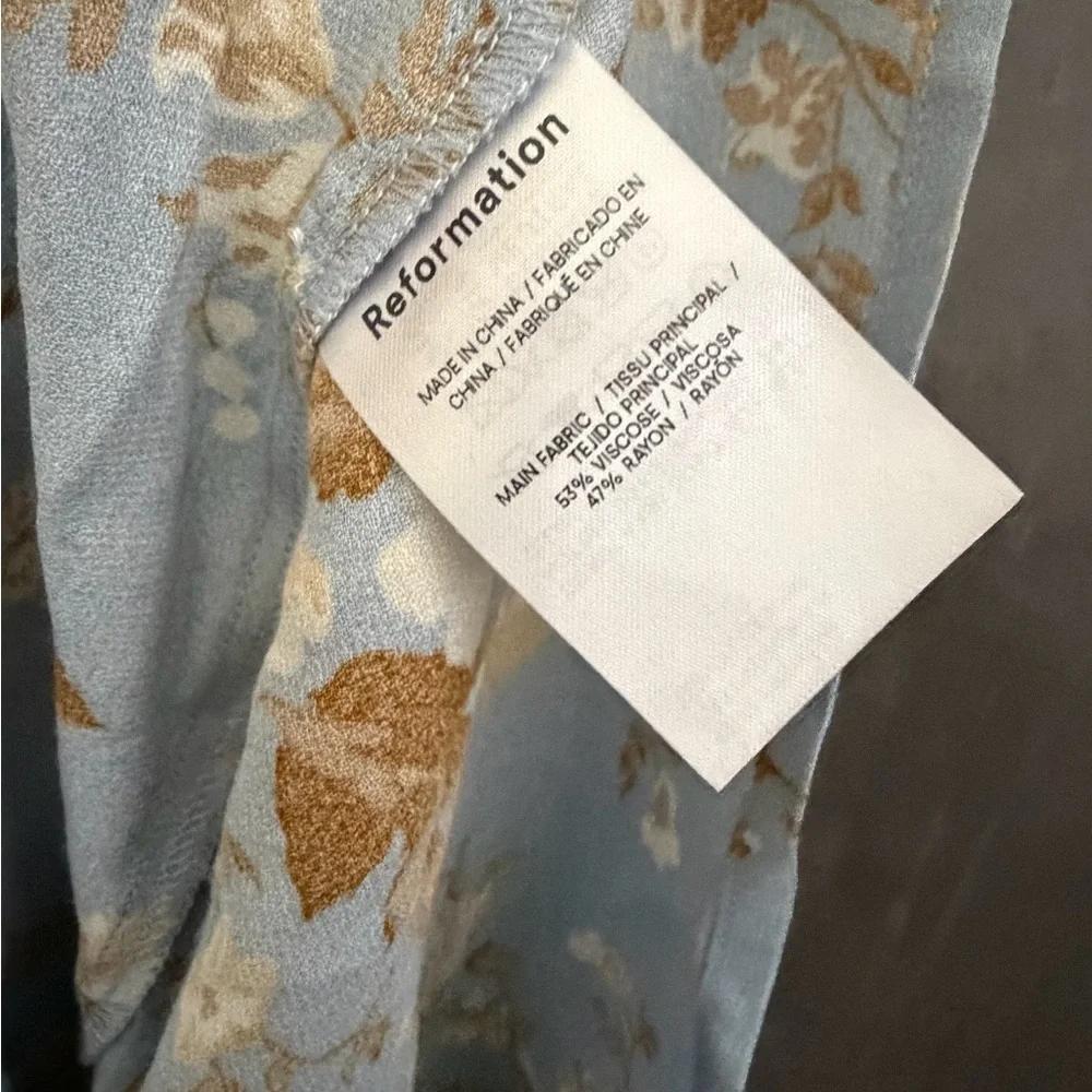 Reformation Dove Midi Floral Dress Size 10 B1225